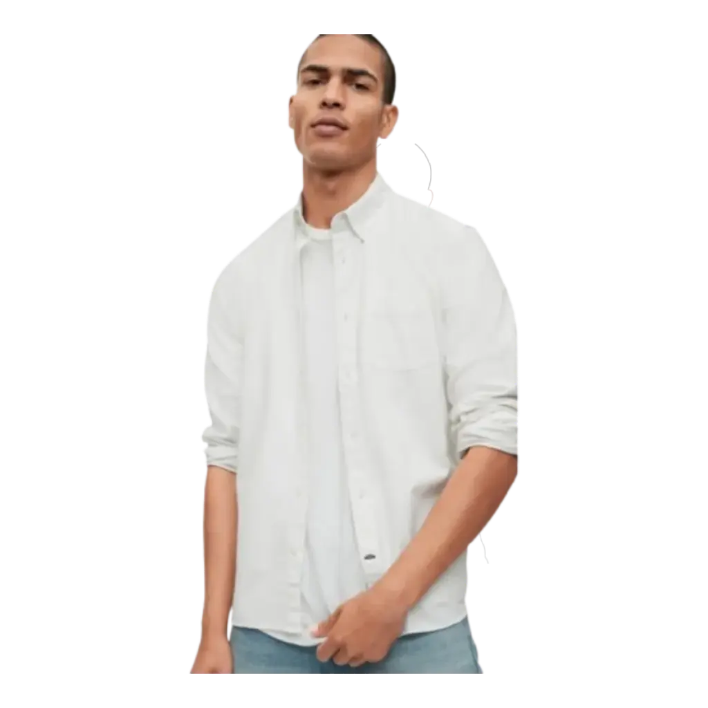 Camisa LS OX BAS STANDARD FIT - WHITE V2 GLOBAL