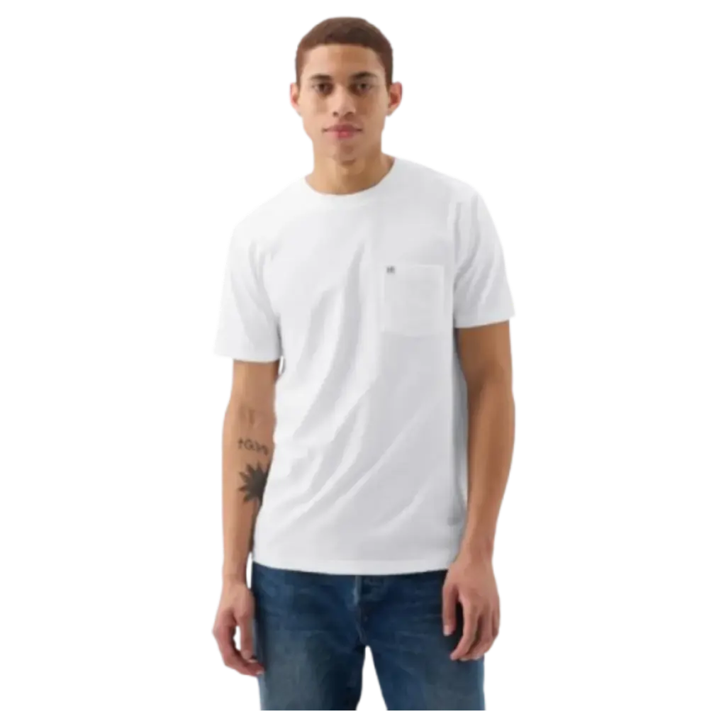 Remera INTL - F SS PKT T LOGO - OPTIC WHITE V6