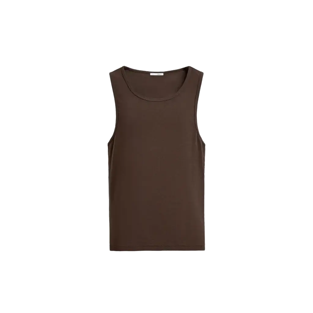 ZARA CAMISILLA BASICA MARRON 