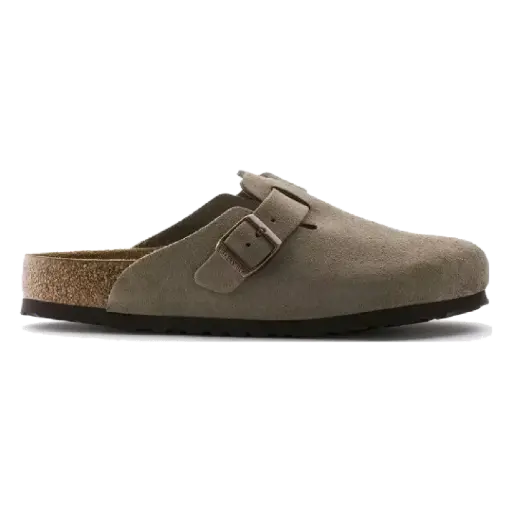 [0560771] Birkenstock Boston de ante con plantilla en marrón topo