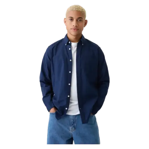 [321347982] Camisa LS OX BAS STANDARD FIT - TAPESTRY NAVY V2