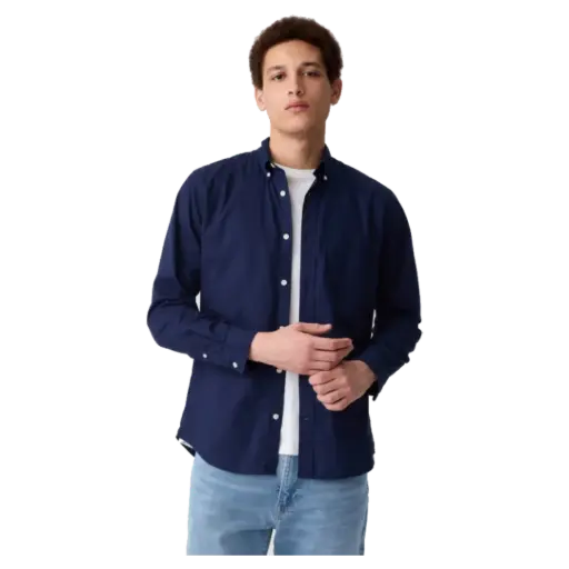 [321361978] Camisa V-LS SLIM STRETCH POPLIN BASIC - TAPESTRY NAVY
