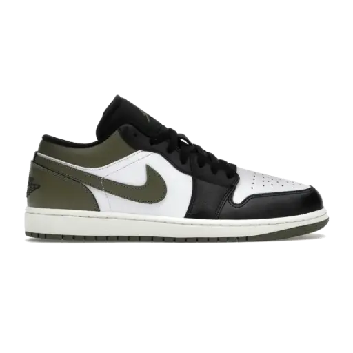 [553558-092] Jordan 1 Low Black Toe Medium Olive