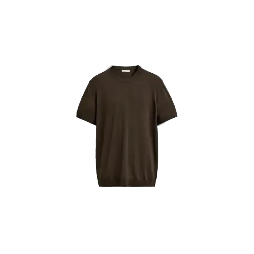 [0304/426/717] ZARA CAMISETA BASICA HILO MARRON 